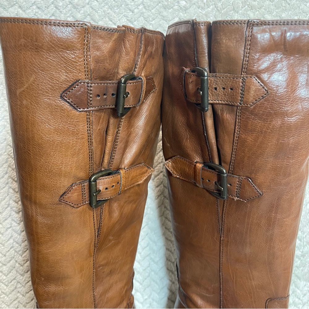 Clarks Womens 7.5 M‎ Mullin Spice Brown Leather Knee High Riding Boot Equestrian - Picture 4 of 16